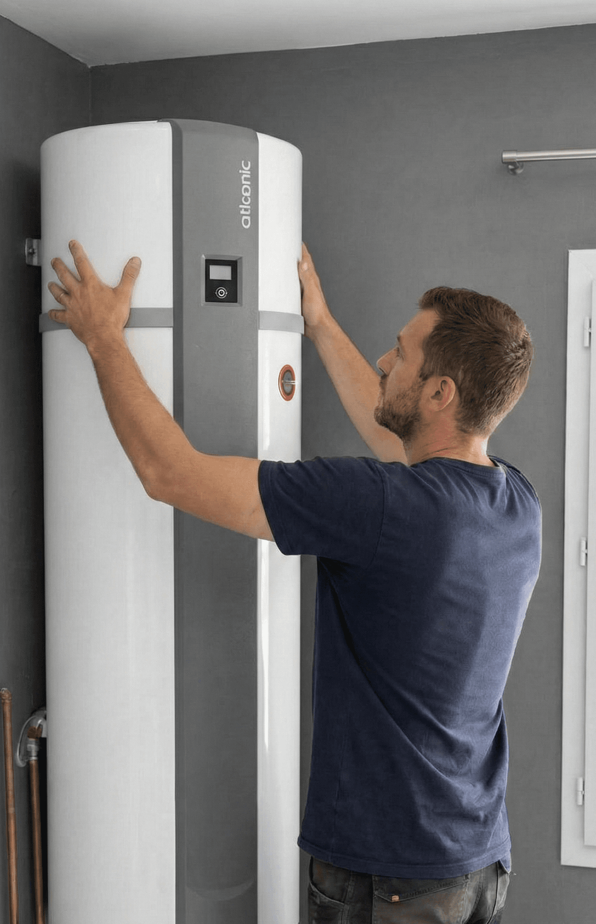 Chauffe-eau thermodynamique installé par un technicien certifié